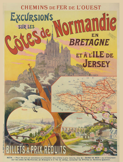 AFFICHE DES SITES DE NORMANDIE ET DE BRETAGNE