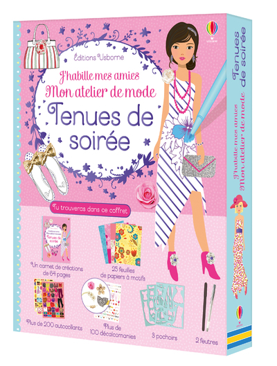 COFFRET J'HABILLE MES AMIES - MON ATELIER DE MODE  - TENUES DE SOIREE