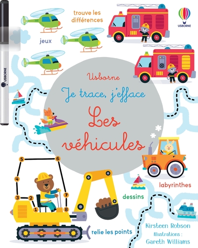 LES VEHICULES - JE TRACE, J'EFFACE - DES 3 ANS