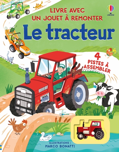 LE TRACTEUR - LIVRE AVEC JOUET A REMONTER - DES 3 ANS