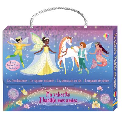VALISETTE J'HABILLE AMIES FEES DANSEUSES ROYAUME ENCHANTE LICORNES ARC-EN-CIEL ROYAUME SIRENES - 5A