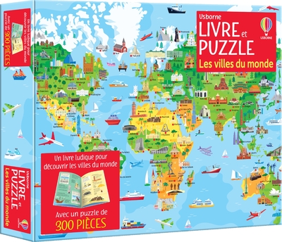 LES VILLES DU MONDE - COFFRET LIVRE ET PUZZLE