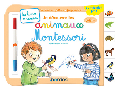 LES LIVRES-ARDOISES - JE DECOUVRE LES ANIMAUX MONTESSORI