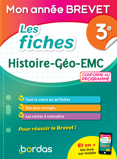 MON ANNEE BREVET - LES FICHES HISTOIRE GEO EMC 3E
