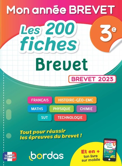 MON ANNEE BREVET LES 200 FICHES BREVET 3E