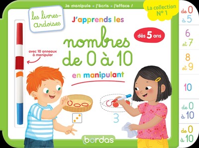 LES LIVRES-ARDOISES - J'APPRENDS LES NOMBRES DE 0 A 10 EN MANIPULANT