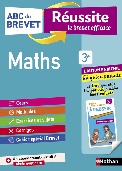 ABC DU BREVET - REUSSITE LE BREVET EFFICACE - MATHS - 3E