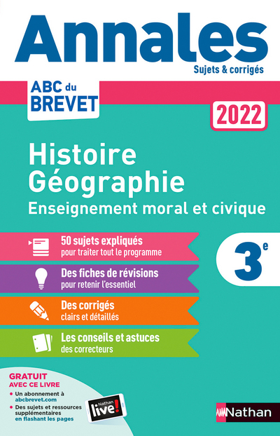 ANNALES BREVET 2022 - HISTOIRE/GEO/EMC - COR