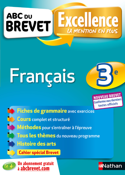 ABC EXCELLENCE BREVET FRANCAIS 3E - NOUVEAU BREVET