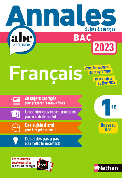 ANNALES BAC  2023 FRANCAIS 1ERE CORRIGES