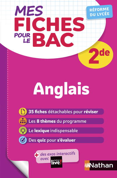 MES FICHES POUR LE BAC ANGLAIS 2DE