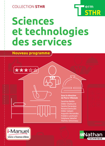 SCIENCES ET TECHNOLOGIES DES SERVICES TERM (STHR) LIVRE + LICENCE ELEVE - 2017
