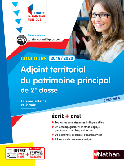 CONCOURS ADJOINT TERRITORIAL DU PATRIMOINE PRINCIPAL DE 2EME CLASSE 2019-2020 - N°41( IFP) - 2018