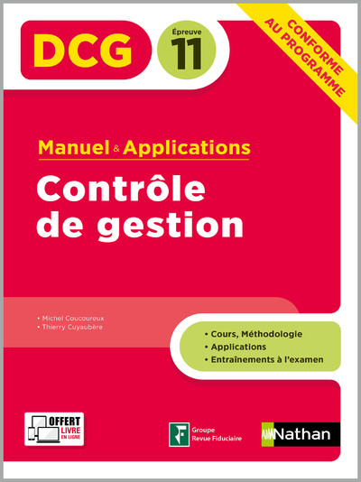 CONTROLE DE GESTION - DCG - EPREUVE 11 - MANUEL &  APPLICATIONS - 2019