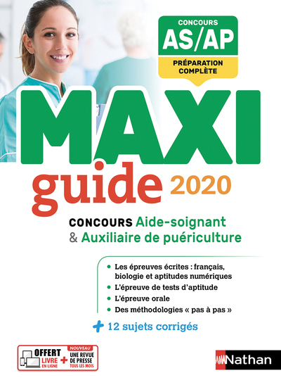 MAXI GUIDE 2020 - CONCOURS AIDE-SOIGNANT/AUXILIAIRE DE PUERICULTURE - (MAXI GUIDE) - 2019