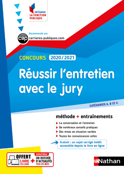 REUSSIR L'ENTRETIEN AVEC LE JURY - CONCOURS 2020-2021 - N32 CATEGORIE A/B/C - (IFP) 2020