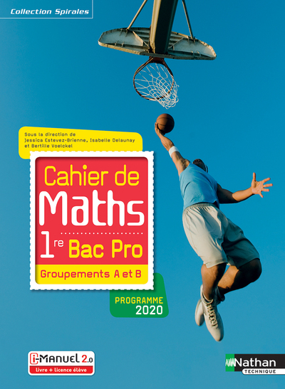 CAHIER DE MATHS 1RE BAC PRO - GROUPEMENTS A ET B (SPIRALES) - LIVRE + LICENCE ELEVE - 2020