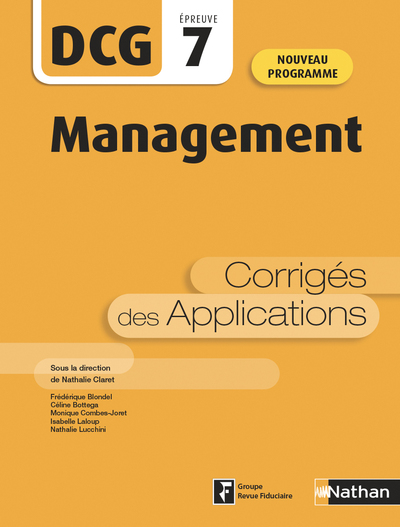 MANAGEMENT - DCG - ÉPREUVE 7 - CORRIGES DES APPLICATIONS 2020