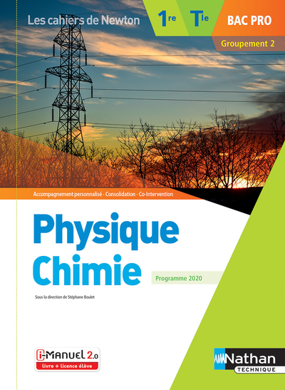 PHYSIQUE-CHIMIE 1RE/TERM BAC PRO - GROUPEMENT 2 (LES CAHIERS DE NEWTON) - LIVRE + LICENCE ELEVE 2020