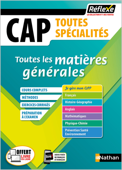 CAP TOUTES SPECIALITES TOUTES LES MATIERES GENERALES - REFLEXE - TOME 20