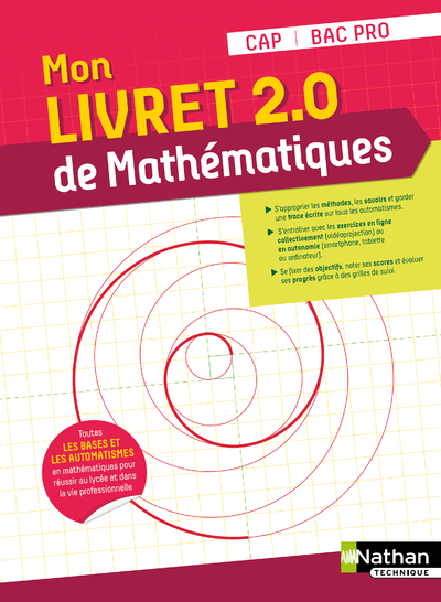 MON LIVRET 2.0 DE MATHEMATIQUES - CAP/BAC PRO - ELEVE 2021