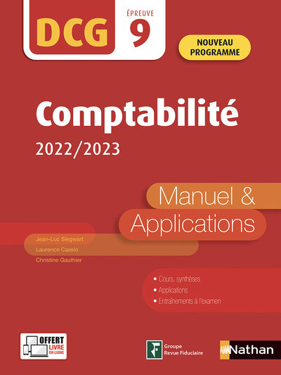 COMPTABILITE - DCG - EPREUVE 9 - MANUEL ET APPLICATIONS - 2022/2023