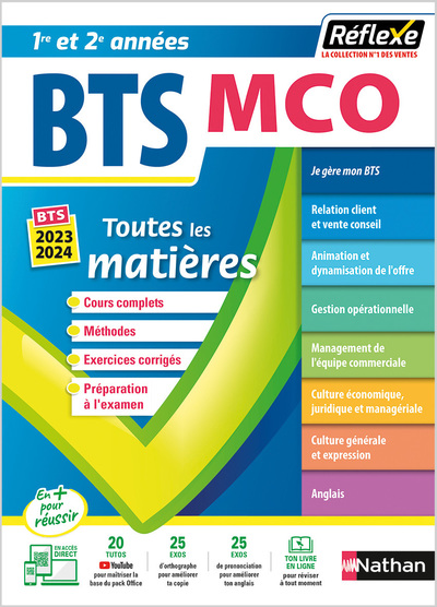 BTS MCO  MANAGEMENT COMMERCIAL OPERATIONNEL - BTS MCO 1 ET 2   (TOUTES LES MATIERES - REFLEXE N 7)