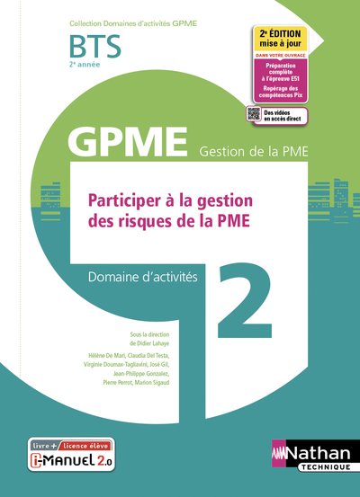DOMAINE D'ACTIVITE 2  -  BTS 2EME ANNEE GPME (DOM ACT GPME)  LIVRE + LICENCE ELEVE  -  2022