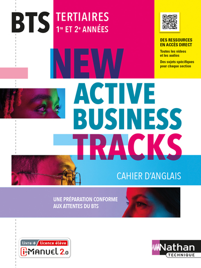 CAHIER ANGLAIS BTS - NEW ACTIVE BUSINESS TRACKS - LIVRE + LICENCE ELEVE 2022