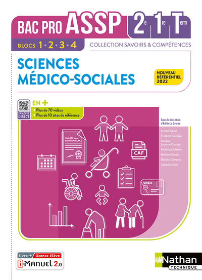 SCIENCES MEDICO-SOCIALES 2E-1RE-TERM - LIVRE + LICENCE ELEVE 2022