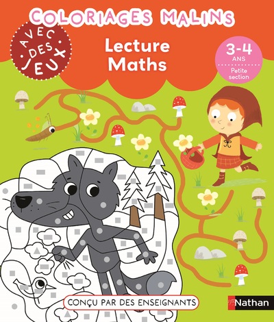 COLORIAGES MALINS AVEC DES JEUX - LECTURE MATHS 3-4 ANS PS