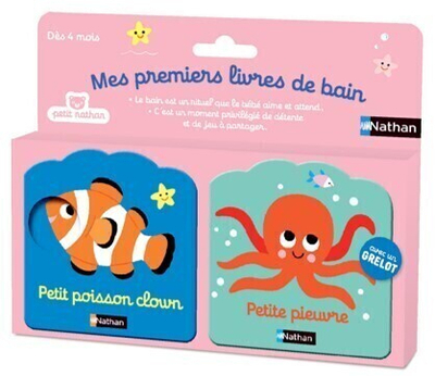 MES PREMIERS LIVRES DE BAIN - PETIT POISSON CLOWN - PETITE PIEUVRE