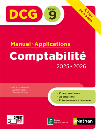 COMPTABILITE - DCG - EPREUVE 9 - MANUEL ET APPLICATIONS     2025-2026
