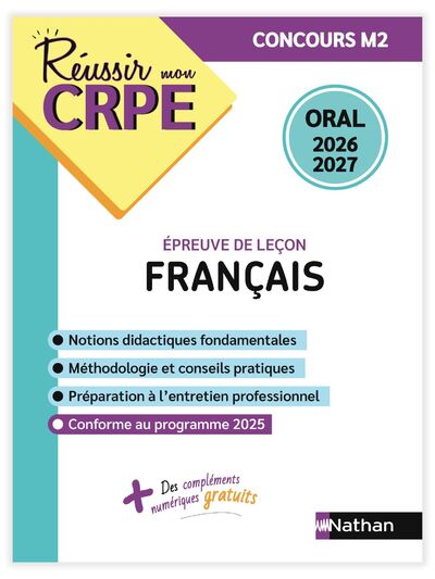 REUSSIR MON CRPE FRANCAIS ADMISSION CONCOURS M2 ORAL 2026-2027