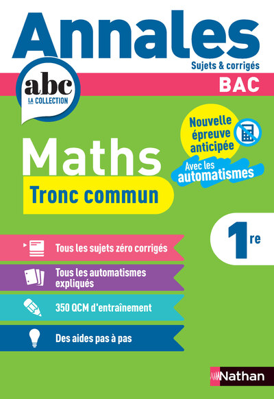 ANNALES BAC MATHS 1ERE - TRONC COMMUN