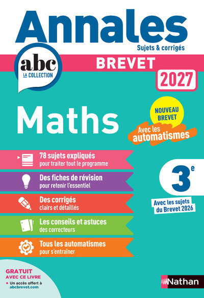 ANNALES BREVET 2027 MATHS - CORRIGE
