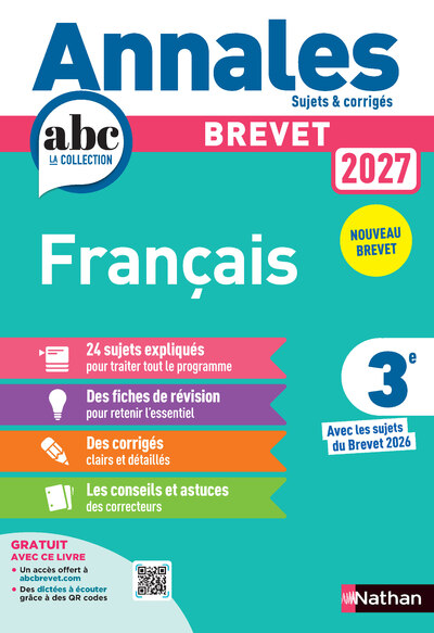 ANNALES BREVET FRANCAIS 2027 - CORRIGE
