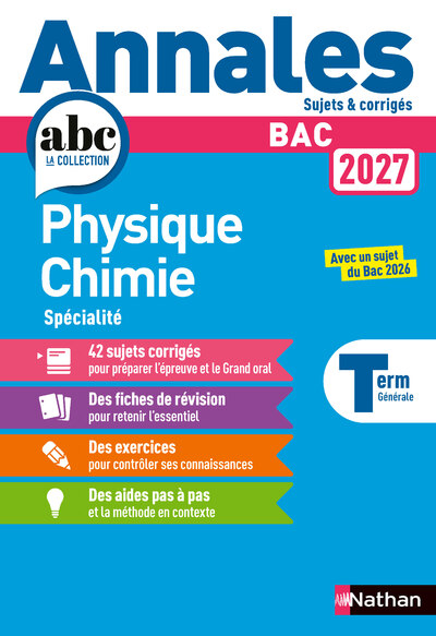 ANNALES BAC PHYSIQUE CHIMIE TERM. 2027 - CORRIGE