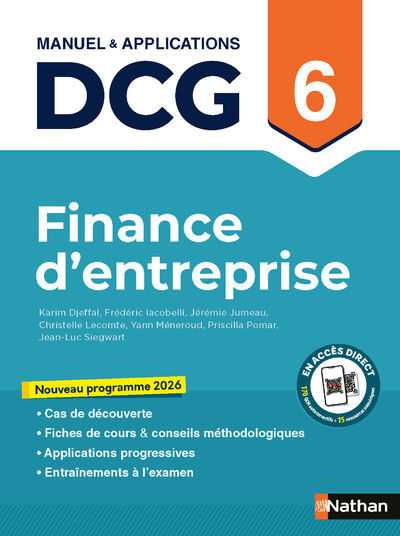 FINANCE D'ENTREPRISE - DCG - EPREUVE 6 - MANUEL ET APPLICATIONS     2026