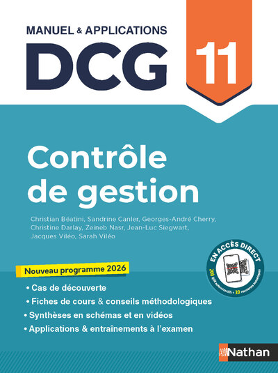 CONTROLE DE GESTION - DCG - EPREUVE 11 - MANUEL ET APPLICATIONS