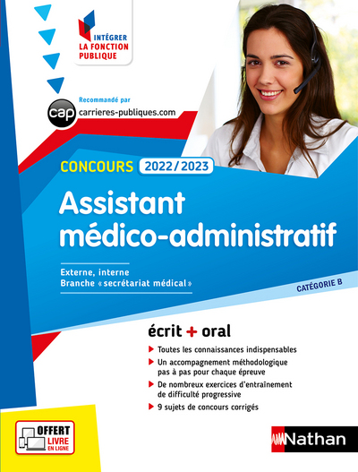 ASSISTANT MEDICO-ADMINISTRATIF - CATEGORIE B - CONCOURS 2022/2023