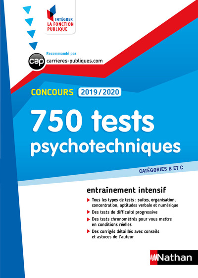 TESTS PSYCHOTECHNIQUES - 750 QCM 2019/2020 - CATEGORIES B ET C NUMERO 43 (IFP) - 2018