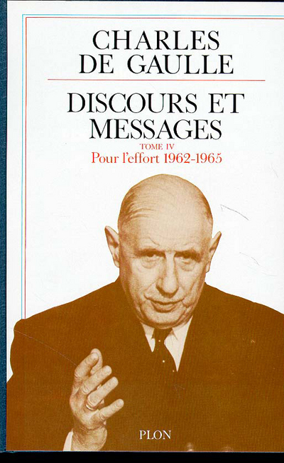 DISCOURS ET MESSAGES - TOME 4