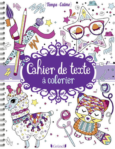 CAHIER DE TEXTES A COLORIER 2019-2020