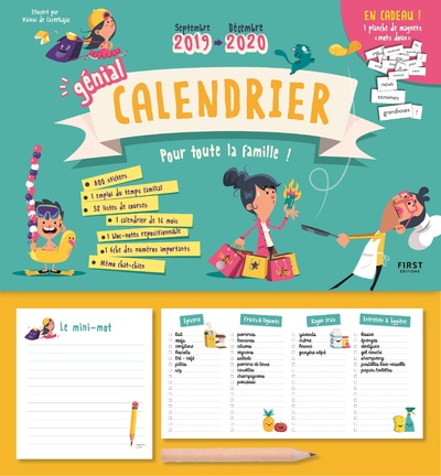 GENIAL CALENDRIER 2019-2020 POUR TOUTE LA FAMILLE