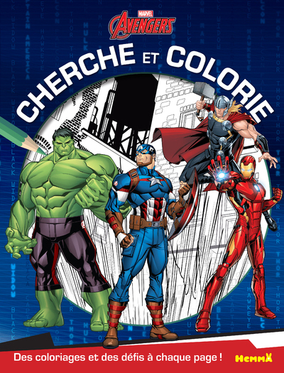 MARVEL AVENGERS CHERCHE ET COLORIE