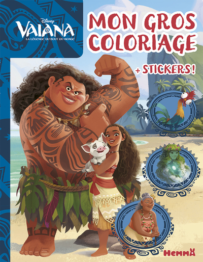 DISNEY VAIANA MON GROS COLORIAGE + STICKERS !
