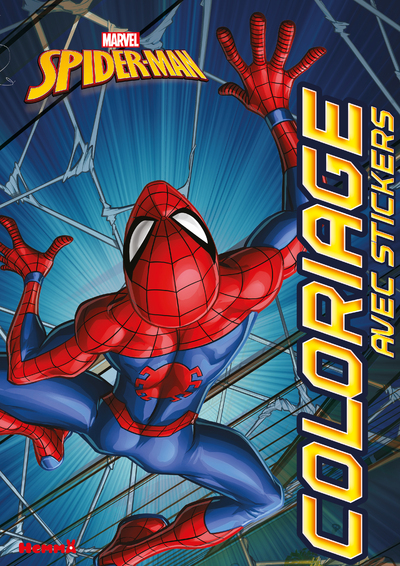 MARVEL SPIDER-MAN COLORIAGE AVEC STICKERS (VUE DE DOS)