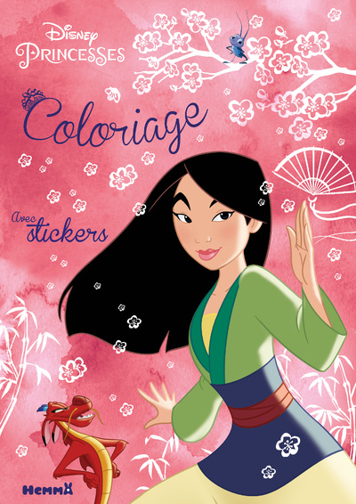 DISNEY PRINCESSES - COLORIAGE AVEC STICKERS (MULAN)