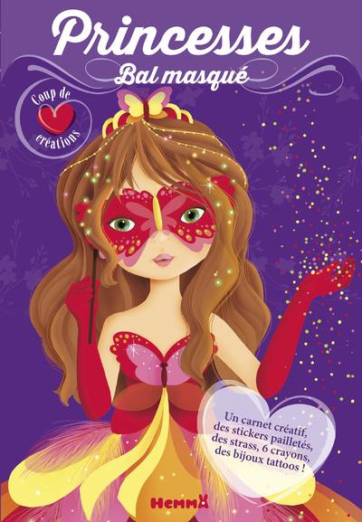 PRINCESSES - BAL MASQUE COUP DE COEUR CREATIONS (MASQUE ROUGE)